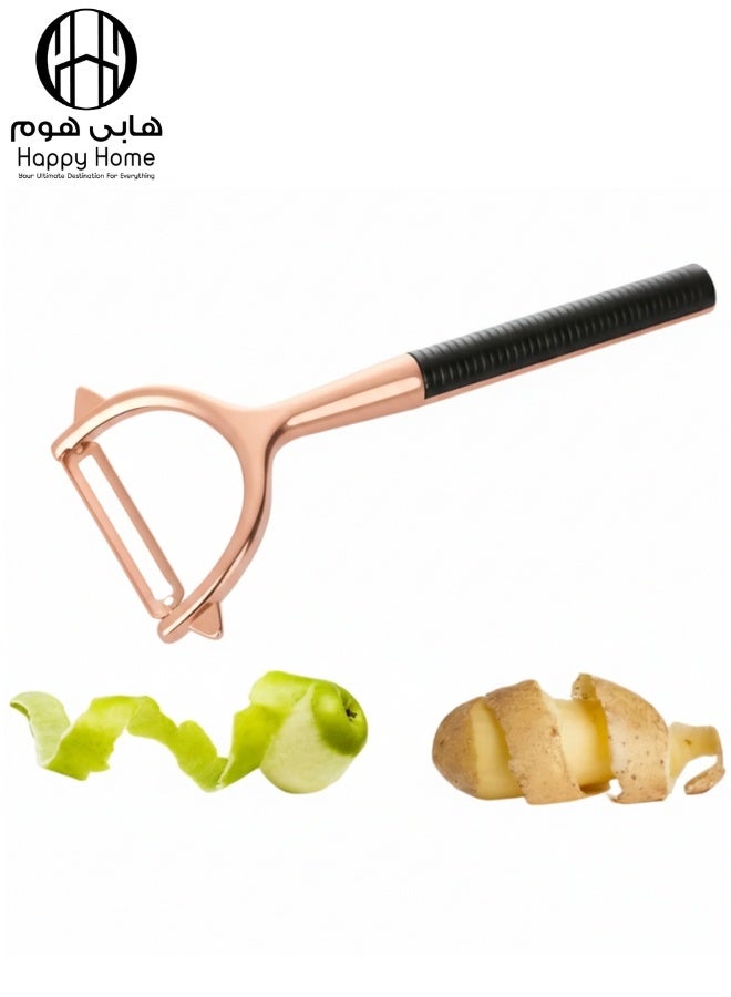 هابي هوم 1 قطعة مقشرة للبطاطس والخضروات والتفاح للمطبخ مقشرة خضروات أصلية بشفرة من الفولاذ الكربوني (الفولاذ المقاوم للصدأ)) - Image 1